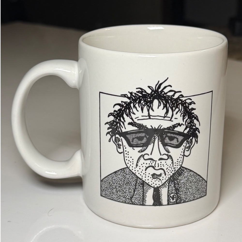Slugg Mugg Graphic Illustration Coffee Mug White Ceramic Alternative Art USA